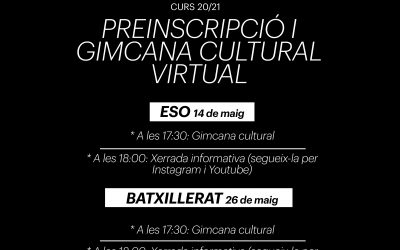 Gimcanes culturals virtuals: preinscripció curs 2020/2021