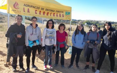 Reforestació al Pi de la Serreta, Vilafranca, amb els alumnes de 4t Científic-tecnològic