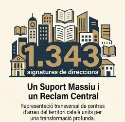 Més de 1.300 direccions de centres educatius reclamen mesures urgents per revertir la crisi del sistema educatiu català